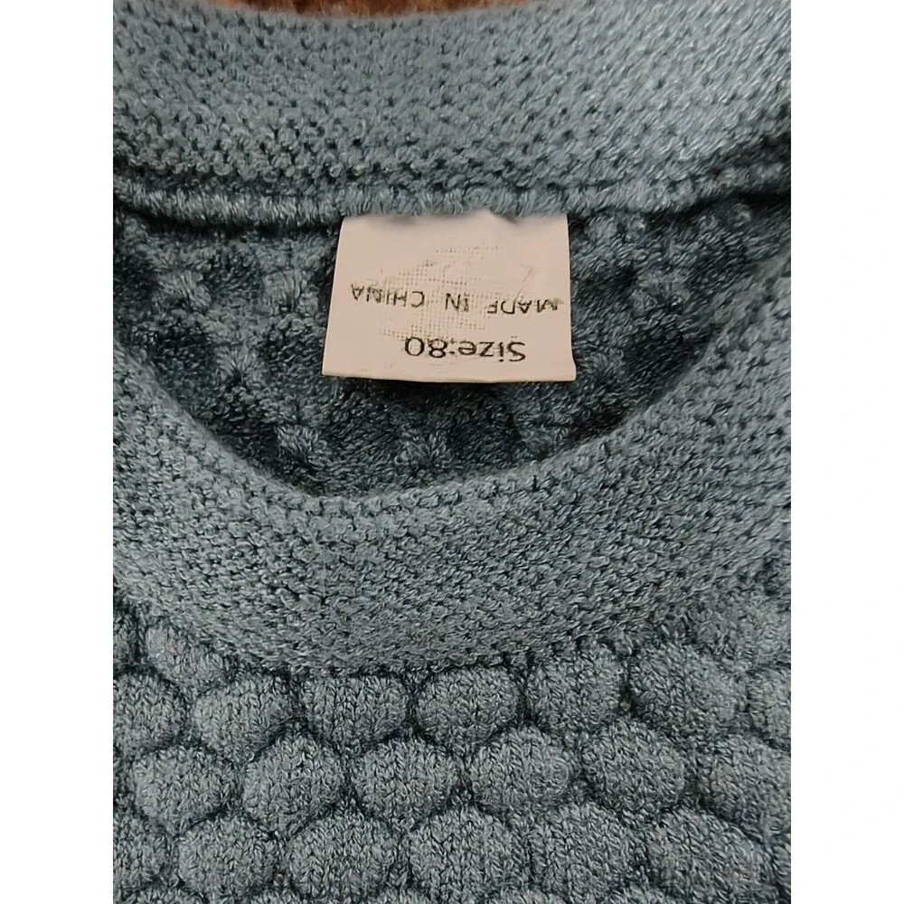 Textured Bubble-Knit Two-Piece Baby Set 9-12 Months Sweater & Pants Button Style